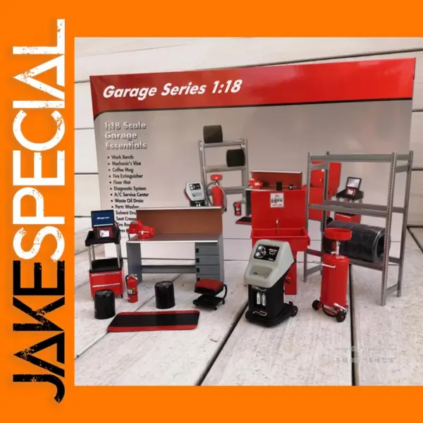 1:18 Garage Scene Car Repair Set