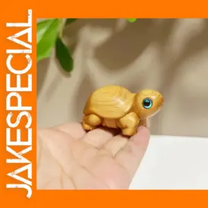 Cute Wooden Turtle Figurine Home Decor