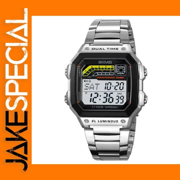 Men's Waterproof Digital Sports Countdown Watch