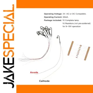 10pcs Warm White LED Lamp Posts for Z Scale