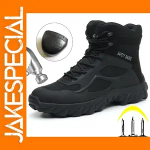 Men's Puncture-Proof Steel Toe Work Boots