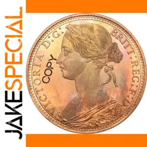 Great Britain Victoria 1875 H One Penny Replica Coin