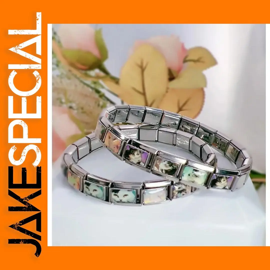 Stainless Steel Cartoon Cat Charm Bracelet 1 Stainless Steel Cartoon Cat Charm Bracelet
