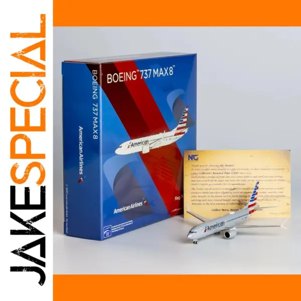 88033 Alloy Collectible American Airlines Boeing B737 MAX 8 Model