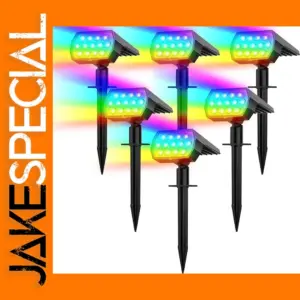 Color Changing Solar Spot Lights Outdoor 7 Modes