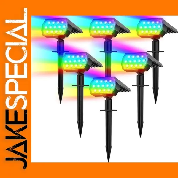 Color Changing Solar Spot Lights Outdoor 7 Modes