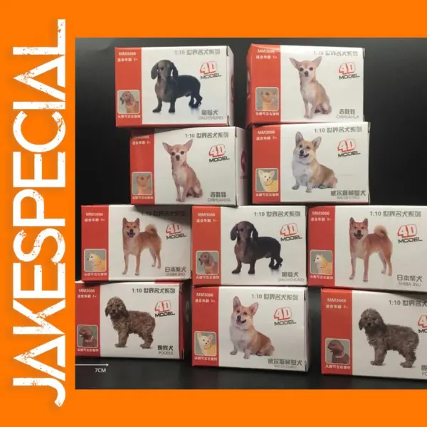10pcs 1:10 Dog Model Figure Set