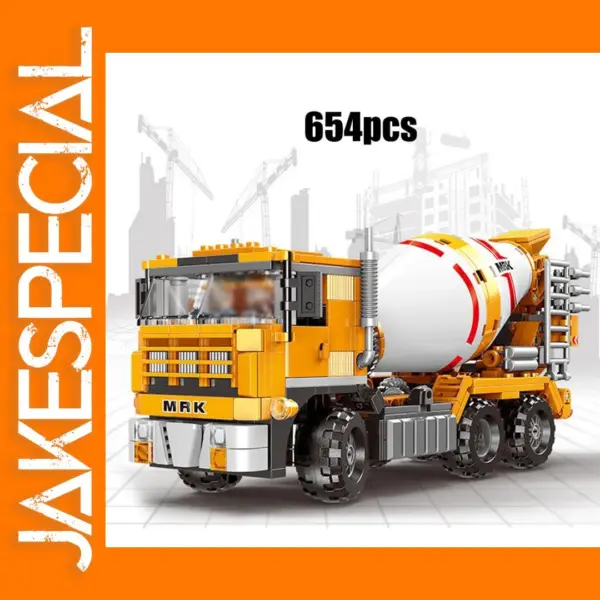 MOC Brick Concrete Mixer Truck 654pcs Set