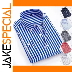 Striped Casual Long Sleeve Shirt for Men