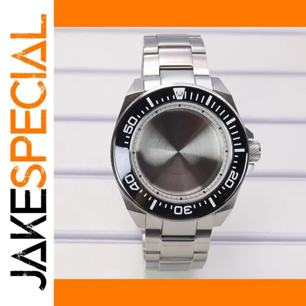 43.8mm Silver Modified Samurai Watch Case Set