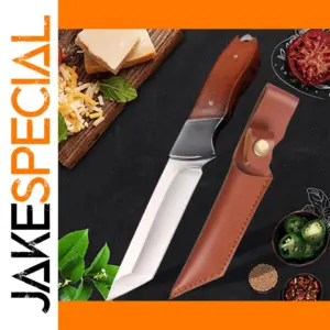 Stainless Steel Boning Knife with Wood Handle
