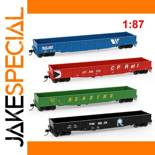 HO Scale 1:87 53ft Low-side Gondola Car
