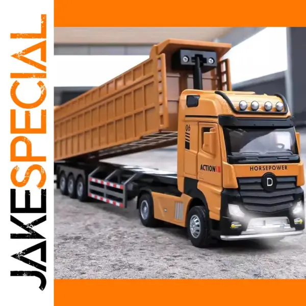 1/50 Yellow Extended Dump Truck Model Toy