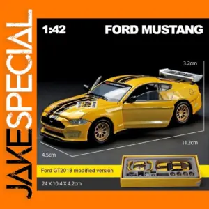 1:43 Scale Yellow Ford Mustang GT Model
