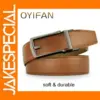 Luxury Men's Genuine Leather Belt Orange