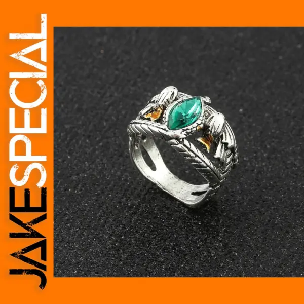 Barahir Ring with Green Crystal for Cosplay