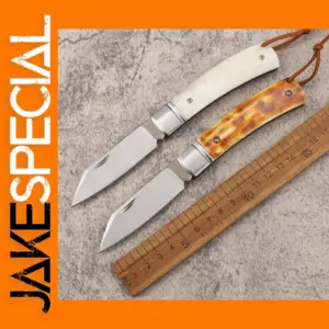 D2 Steel Cow Bone Folding Blade Knife