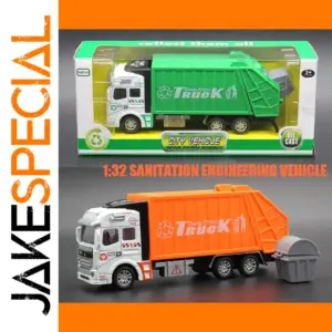 1:32 Alloy Simulation Garbage Truck Model