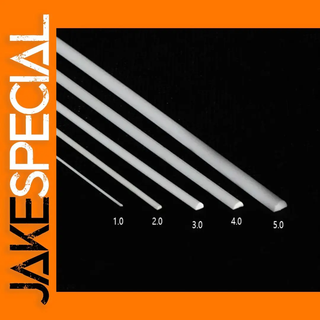 100pcs ABS Plastic Half Round Rods 1-5mm 1 100pcs ABS Plastic Half Round Rods 1-5mm