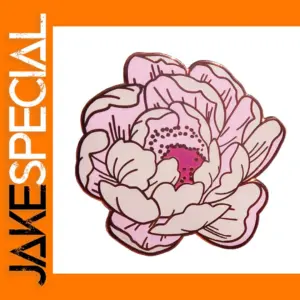 Peony Floral Copper Brooch Pin Accessory