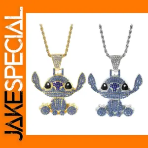 Kawaii Stitch Hip Hop Pendant Necklace