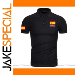 Spain Flag Polo Shirt for Men