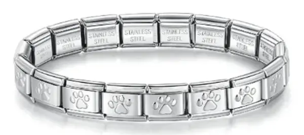 Fashion Star Love Charm Bracelet in Gold Blue - Image 9