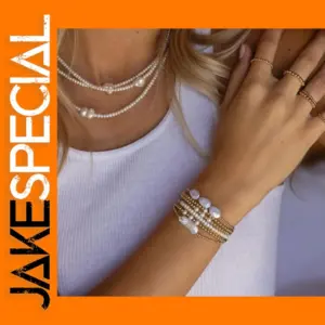 Freshwater Pearl Charm Bracelet Set for Women