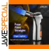 JOBON Four Flame Windproof Gas Lighter for Cigars and Cooking