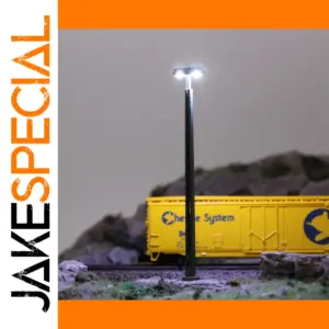 3pcs N Scale Bright White Track Lamps 1:160