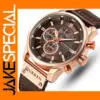 Men's CURREN Quartz Chronograph Leather Watch