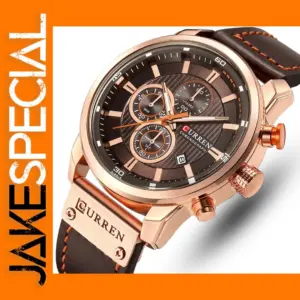 Men's CURREN Quartz Chronograph Leather Watch