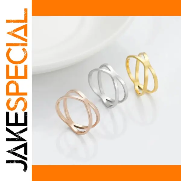 Gold Color Stainless Steel Women's Ring