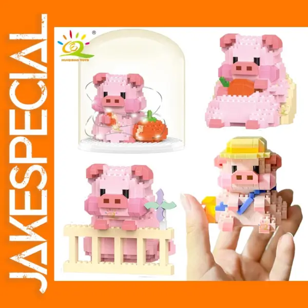 Mini Cute Pig Micro Building Blocks Set