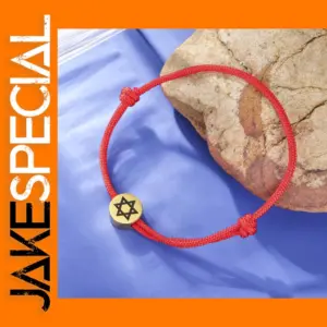 Star of David Stainless Steel Charm Bracelet