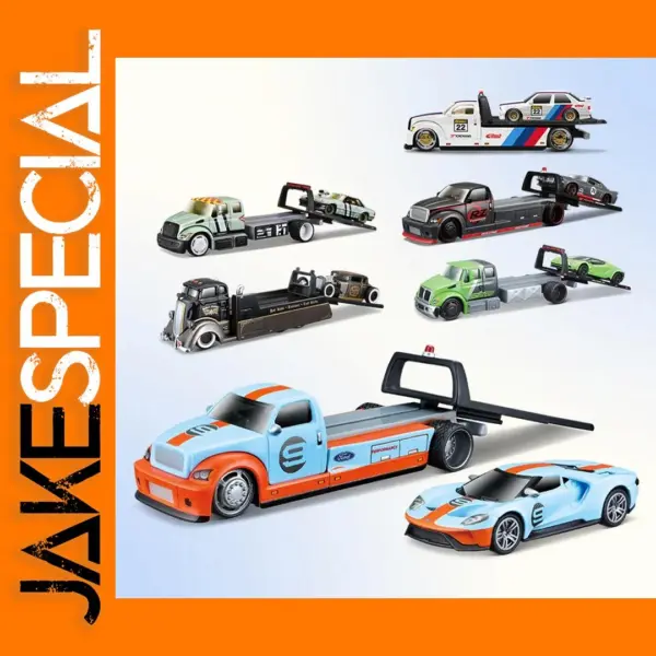 Maisto 1:64 Flatbed Trailer Car Model Set