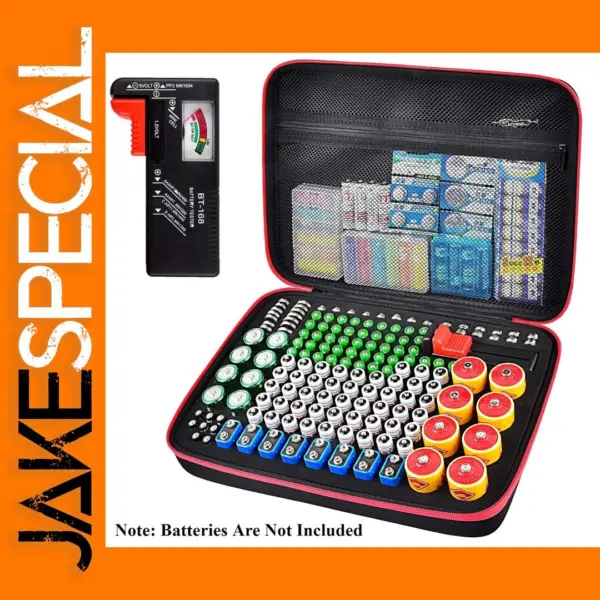 Battery Organizer Case with Tester for 225 Batteries