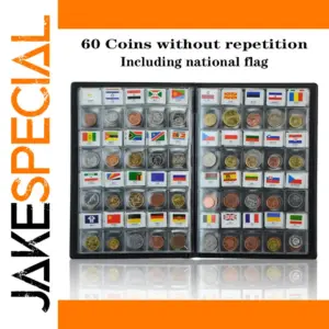 60 Replica World Coins Collection with Album