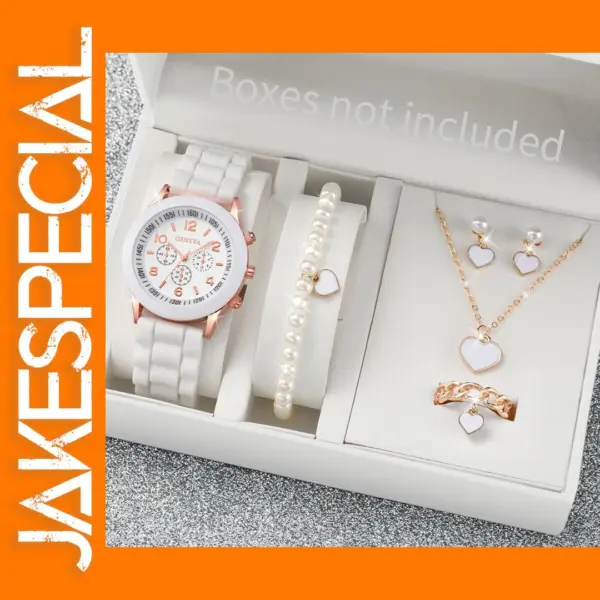 6PCS Women's Casual Jewelry Watch Set