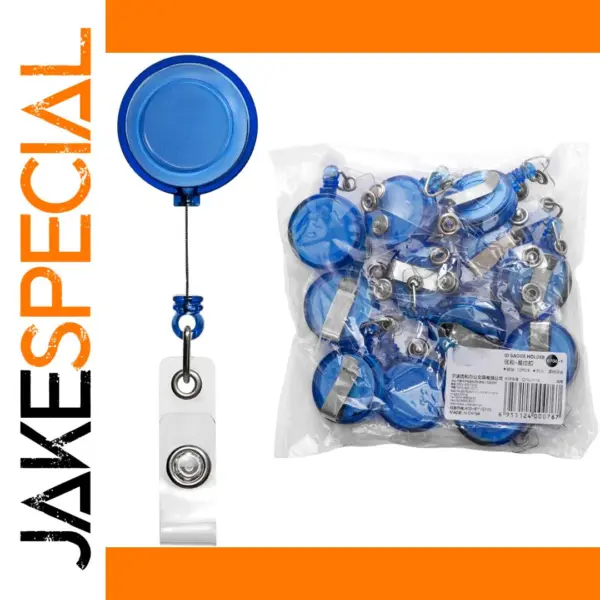10pcs Retractable Badge Reel with Nylon Cord