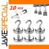 10PCS Stainless Steel Magnet Hooks for Storage