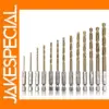 13-Piece Titanium Twist Drill Bit Set