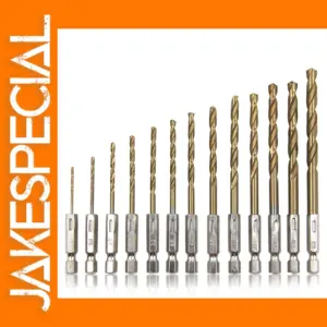 13-Piece Titanium Twist Drill Bit Set