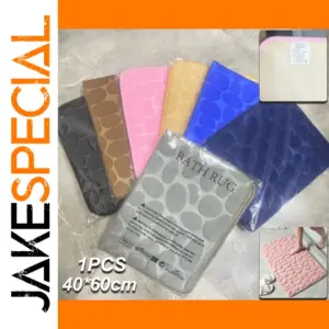 3D Pebble Memory Foam Bath Mat 40x60cm