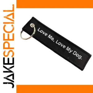 White Dog Embroidered Keychain Fashion Accessory