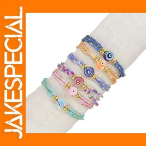 Multicolor Evil Eye Beaded Bracelet for Women