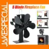 5-Blade Heat-Powered Fan for Fireplace