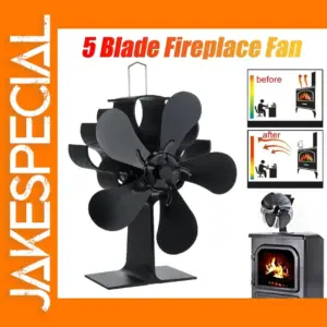 5-Blade Heat-Powered Fan for Fireplace