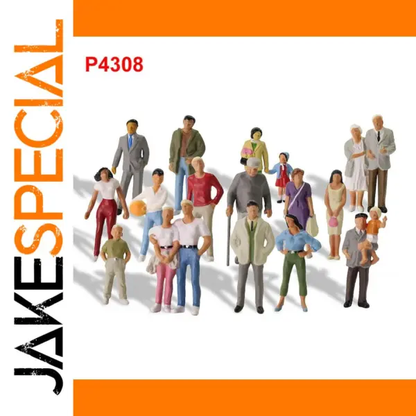 20pcs O Scale 1:43 Plastic People Figures