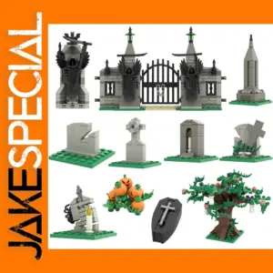 Halloween Cemetery Building Blocks Set